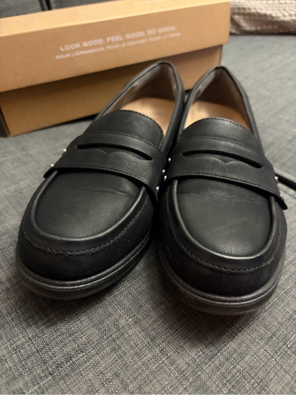 New In Box Dr. Scholl's Women's Hello Loafer Flat Black Classic Shoe Size 8 NIB - Picture 2 of 7